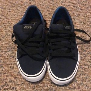 Vans size 4.5 navy blue kids